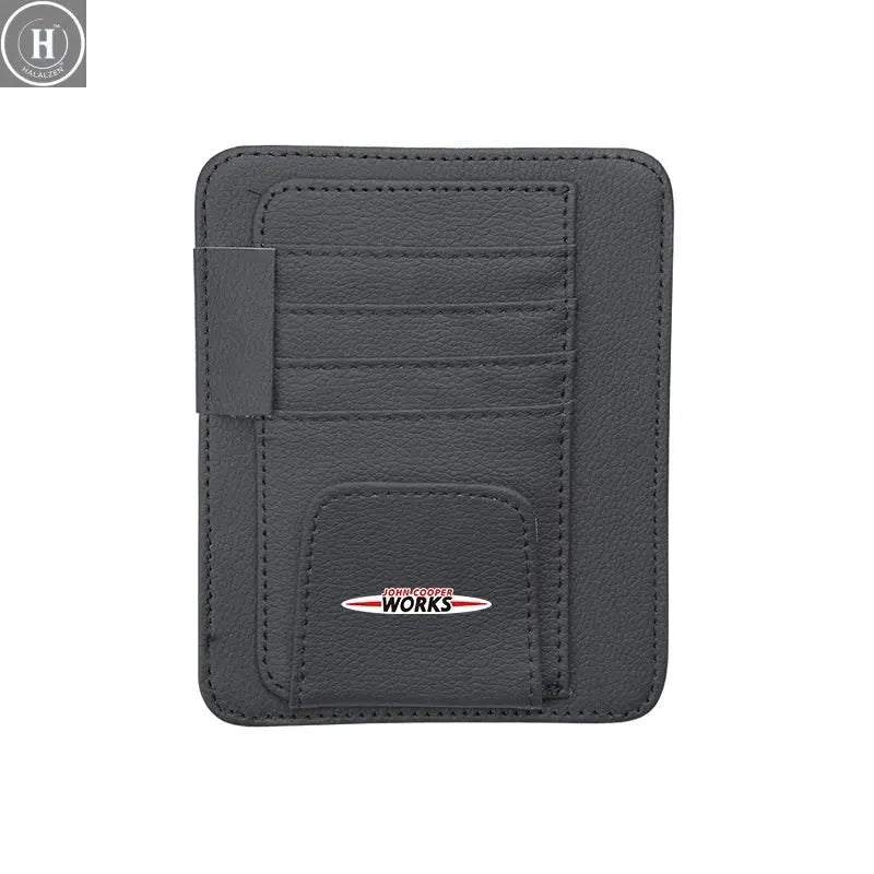 Car Sun Visor Glasses Storage Bag Card Ticket Holder Multi-pocket For Mini Cooper JCW Works R56 R50 F54 F55 F56 F57 F60 R52 R53 HALALZEN