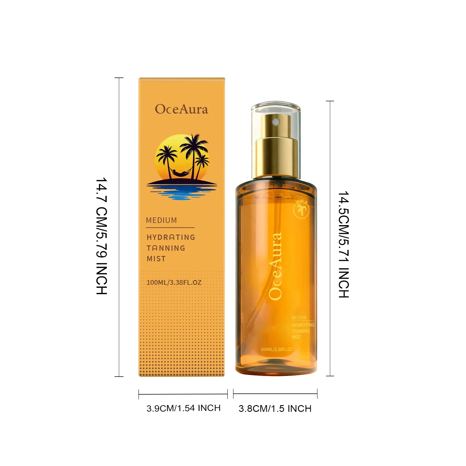 Hydrating Self Tanner Mist Sunless Tanning Spray Medium Bronze Glow Body Bronzer Water Natural Fake Tan Mist Long Lasting