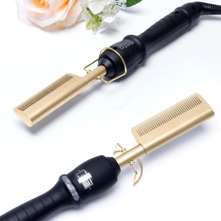 2-in-1 Wet & Dry Volumizing Curling Iron — Electric Curling & Straightening Comb | Ideal Gift for Men & Women | A Unique Present