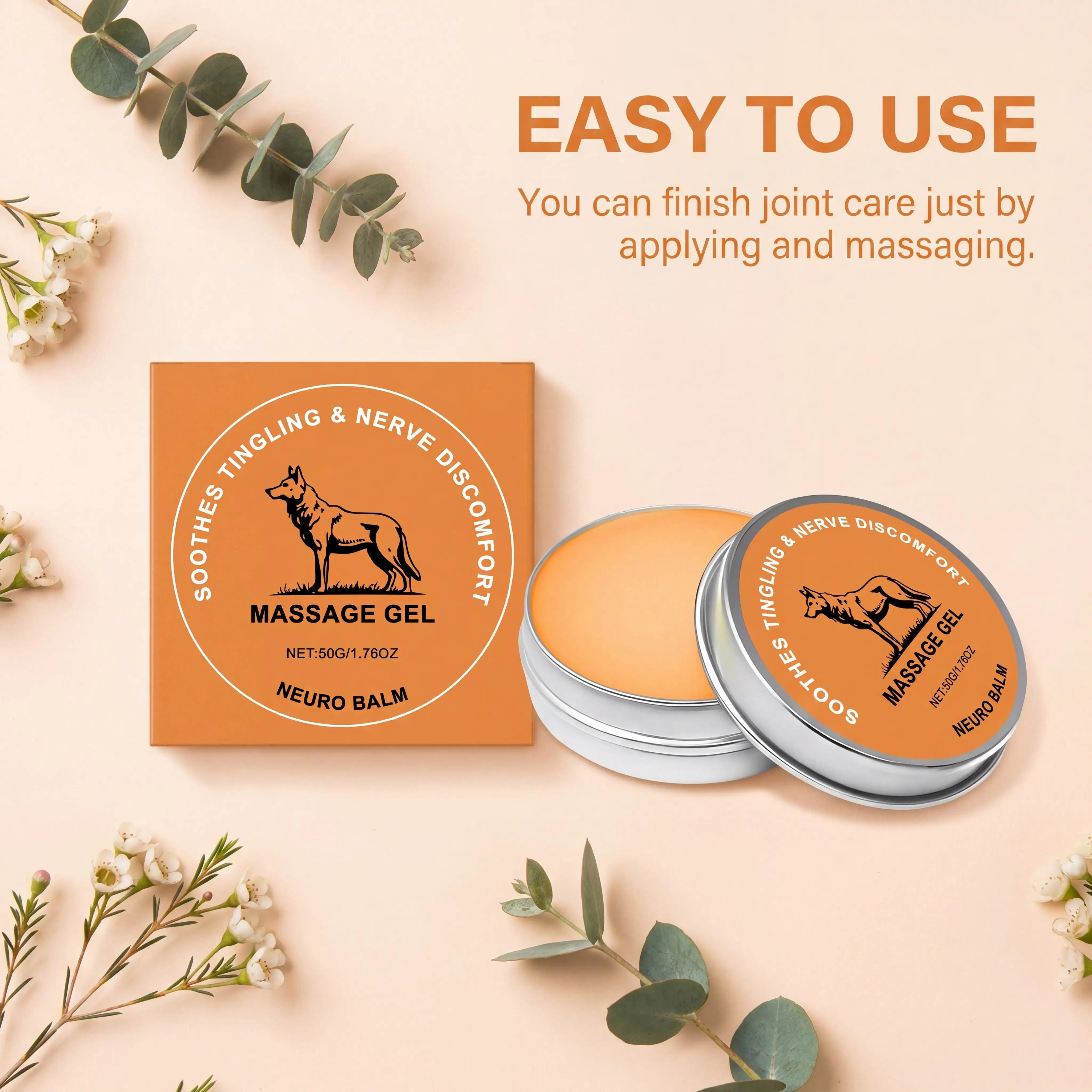 Nerve Relief Balm Joint Care Massage Balm Relieve Nerve Knee Shoulder Discomfort Cooling Body Cream With Magnesium Herbal Plants