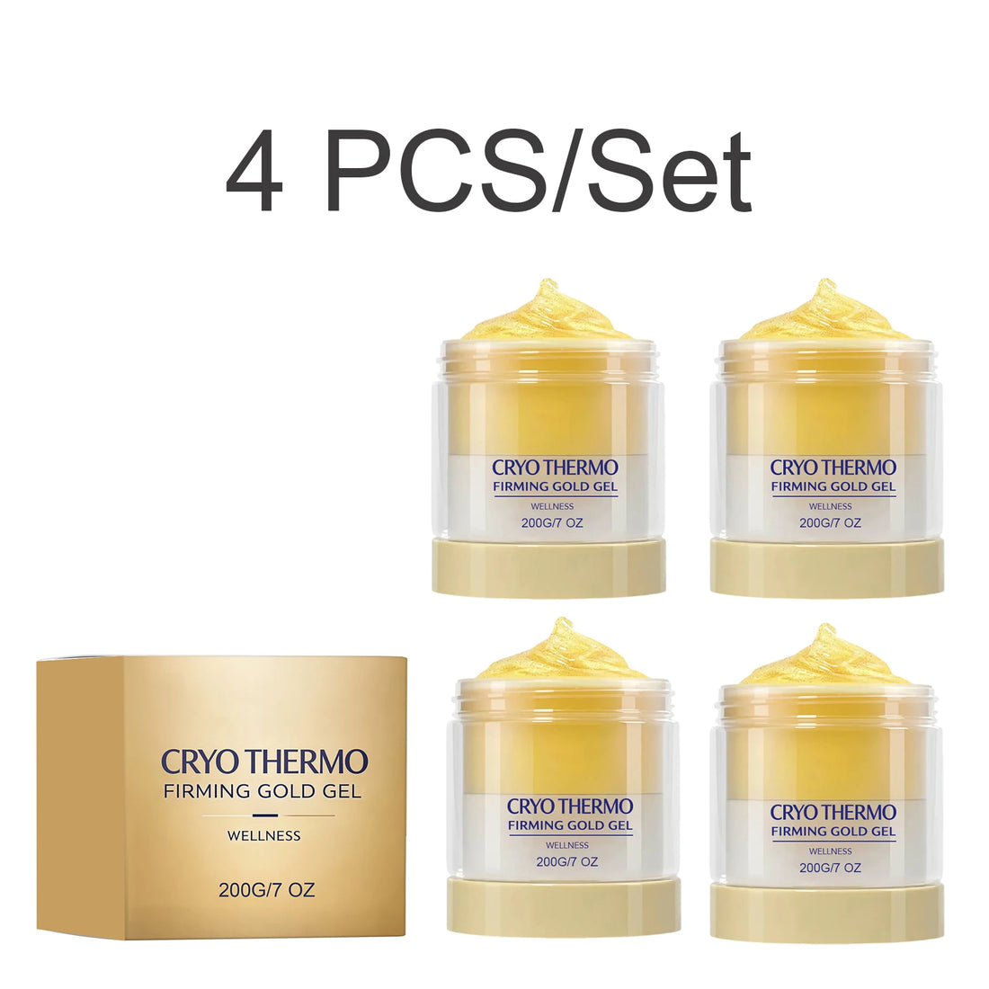 Cryo Thermo Firming Gold Massage Gel Skin Firming Lifting Hydrating Aloe Vera Nano Golden Body Care Detoxification Gel 200g