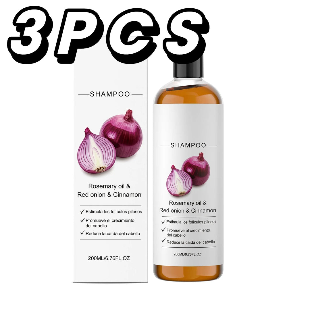 Anti-Frizz Density Shampoo Gentle Rosemary Red Onion Oil Balances Oil Without Over-Drying Smooth Shiny Fluffy Hair Care Shampoo Halalzen