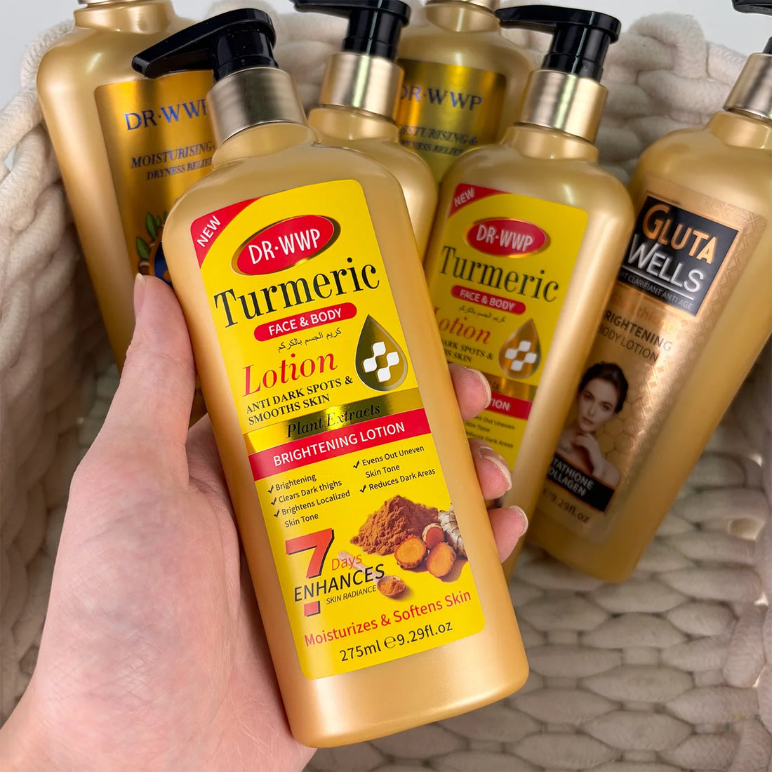 GLUTA WHITE Glutathione Body Lotion 275ml - Whitening & Moisturizing Skin Care with Collagen for Dry Skin Long Lasting Fragrance