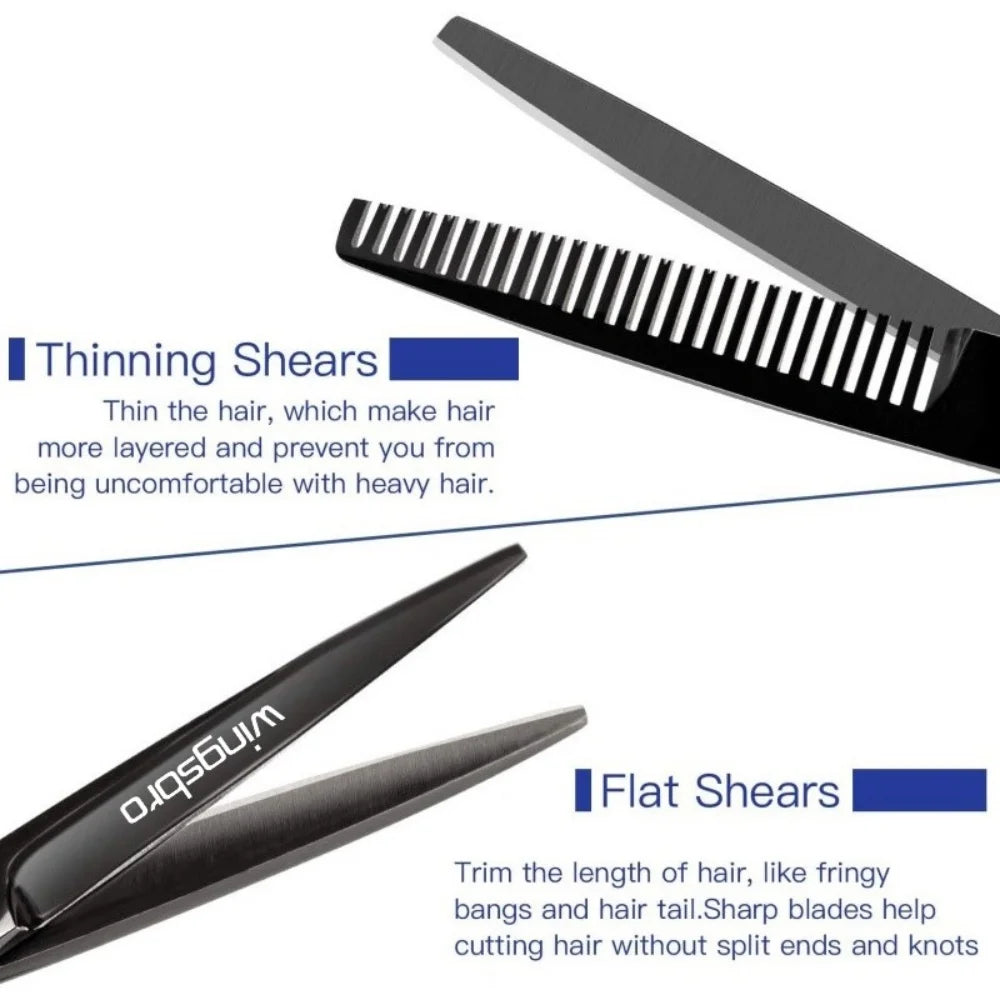 Japanese Hair Scissors Set Hairdressing Scissors kit Hairdresser Shaver Haircut Scissors Halalzen