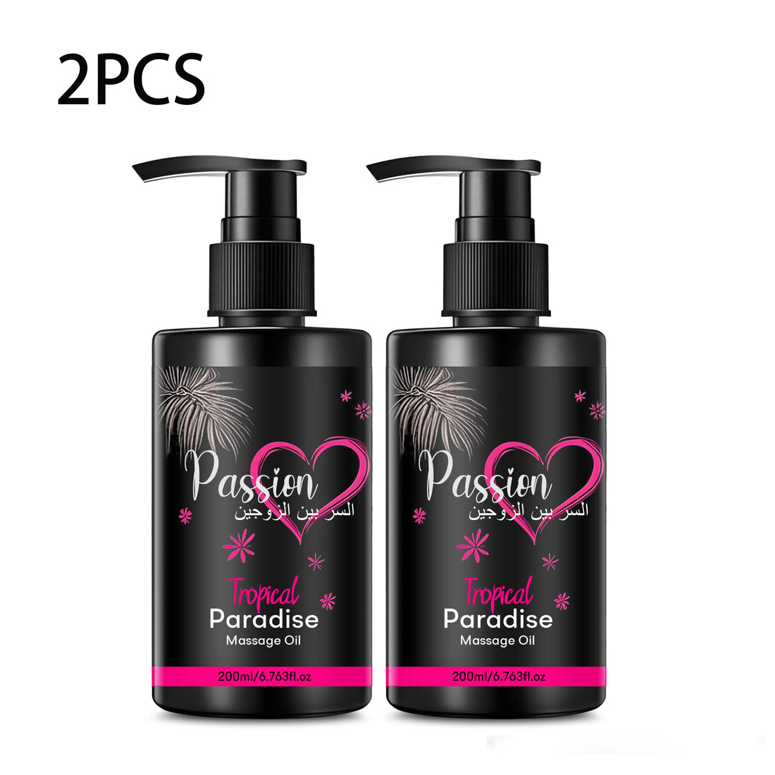 2PCS Sensual Body Oil for Couples, Enriched with Sweet Almond, Jojoba, and Lightweight, Fast-Absorbing Formula Hydrates Skin.