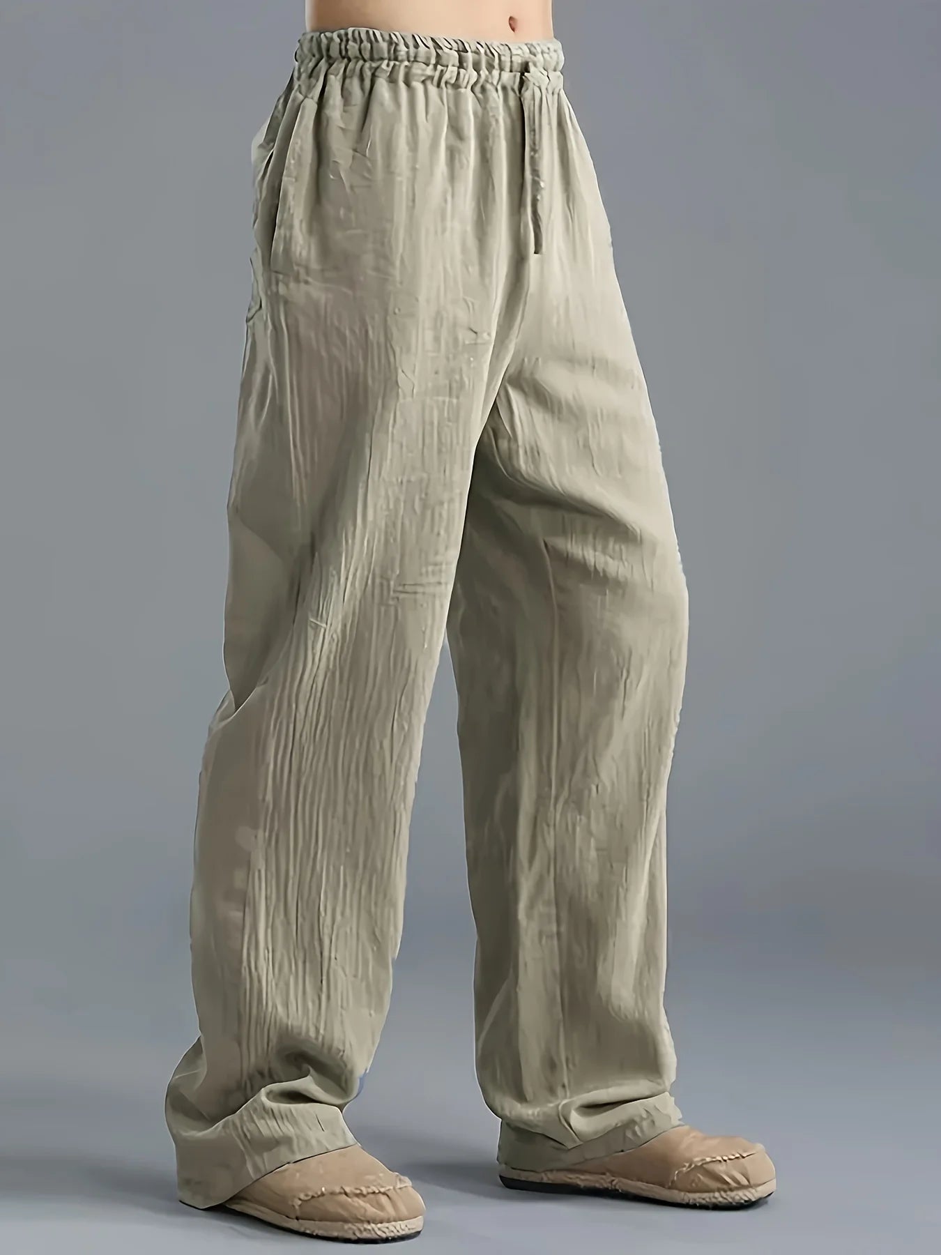 Men's plus-size slacks linen breathable sweatpants