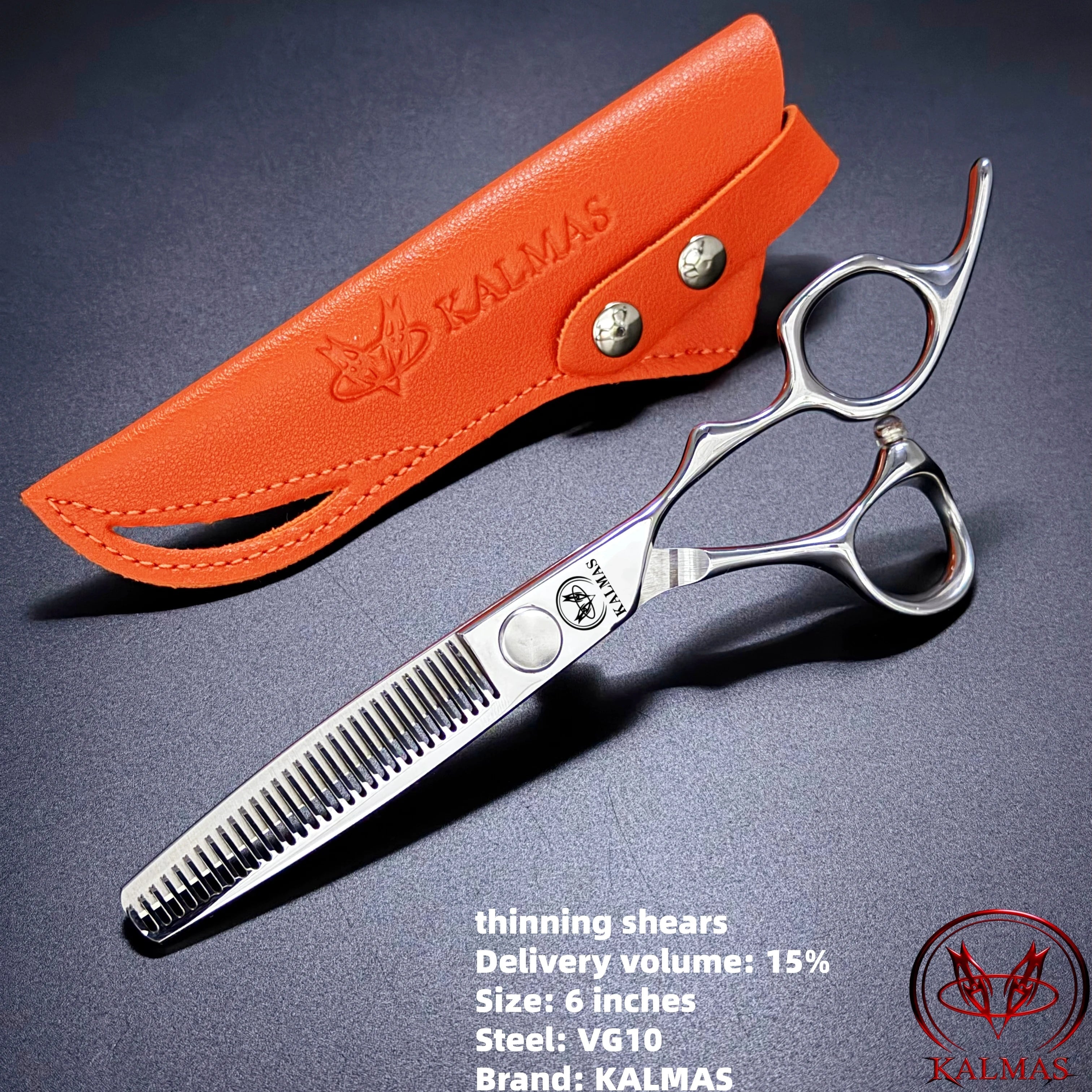 KALMAS Professional Hairdressing Scissors Set - Thinning Flat Tooth Scissors for Home Hair Cutting Styling Tools Halalzen