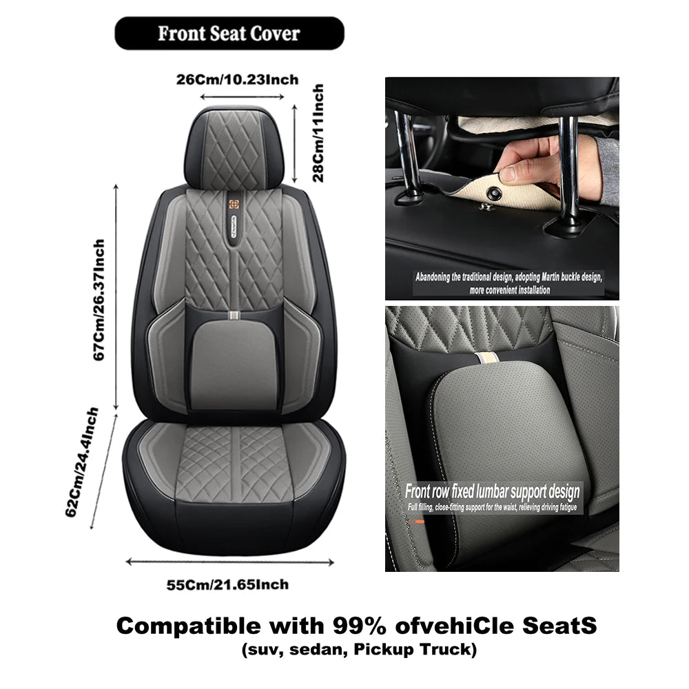 Front seat protectors, breathable and comfortable car seat cushions, suitable for all models with split seats