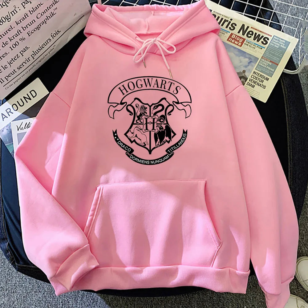 Hogwarts Harajuku Hoodies Long-sleeved Magic Sweatshirt for Boys/girls Comfortable Clothing Moletom Feminino Simplicity Pullover