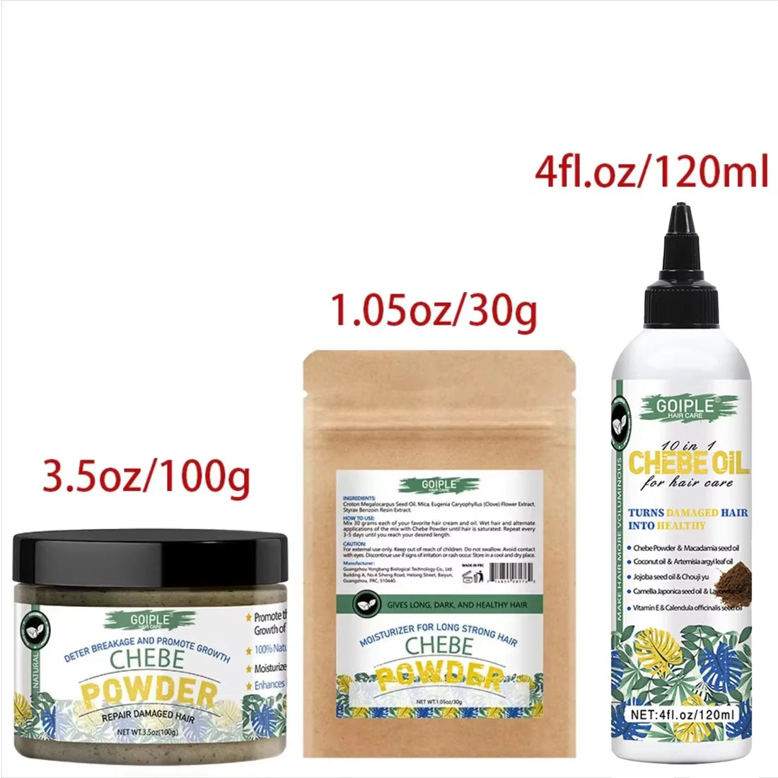 Natural Chebe Powder Moisturizing Strong Nourishing Scalp Anti Hair Loss Repair Hair Break Split End Hair-Care Product for Women