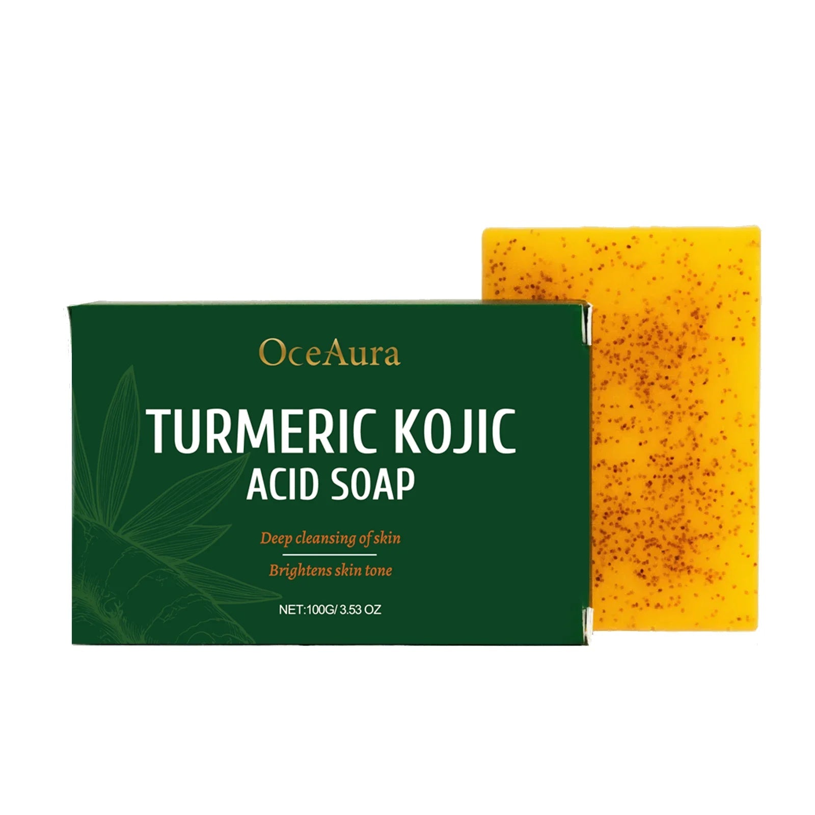 Turmeric And Kojic Acid Soap Deep Hydrating Brightening Skin Care Products Soft Smooth Body Cleaning Skin White Skin Soap 100g Halalzen