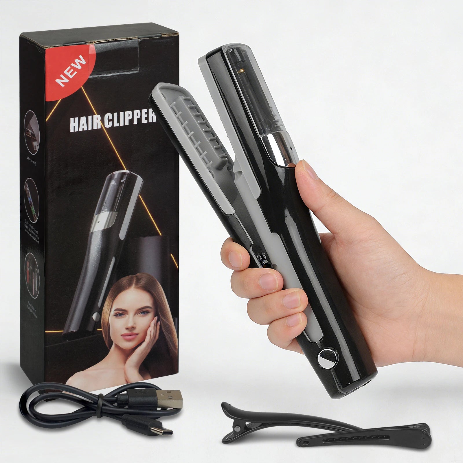 Rechargeable Portable Electric Hair Trimmer for Split Ends & Frizz Control Ideal for Maintaining Damaged Hair Halalzen
