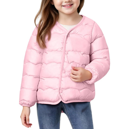 Girls' Jacket - Quilted Winter Coat For Kids