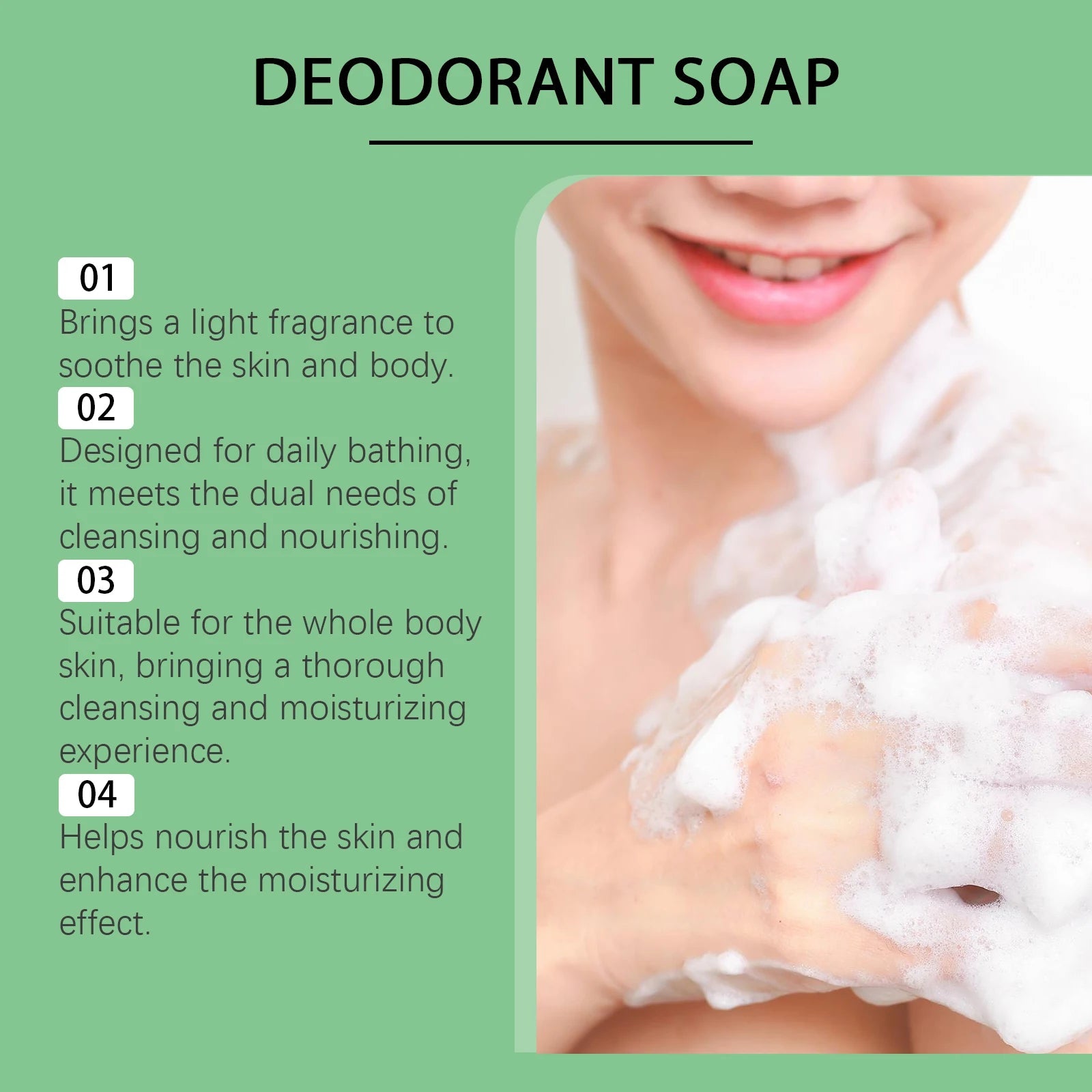 Body Bath Soap - Cleanses Body Skin, Eliminates Odors, Emits Fresh Fragrance & Creates Rich Lather Halalzen