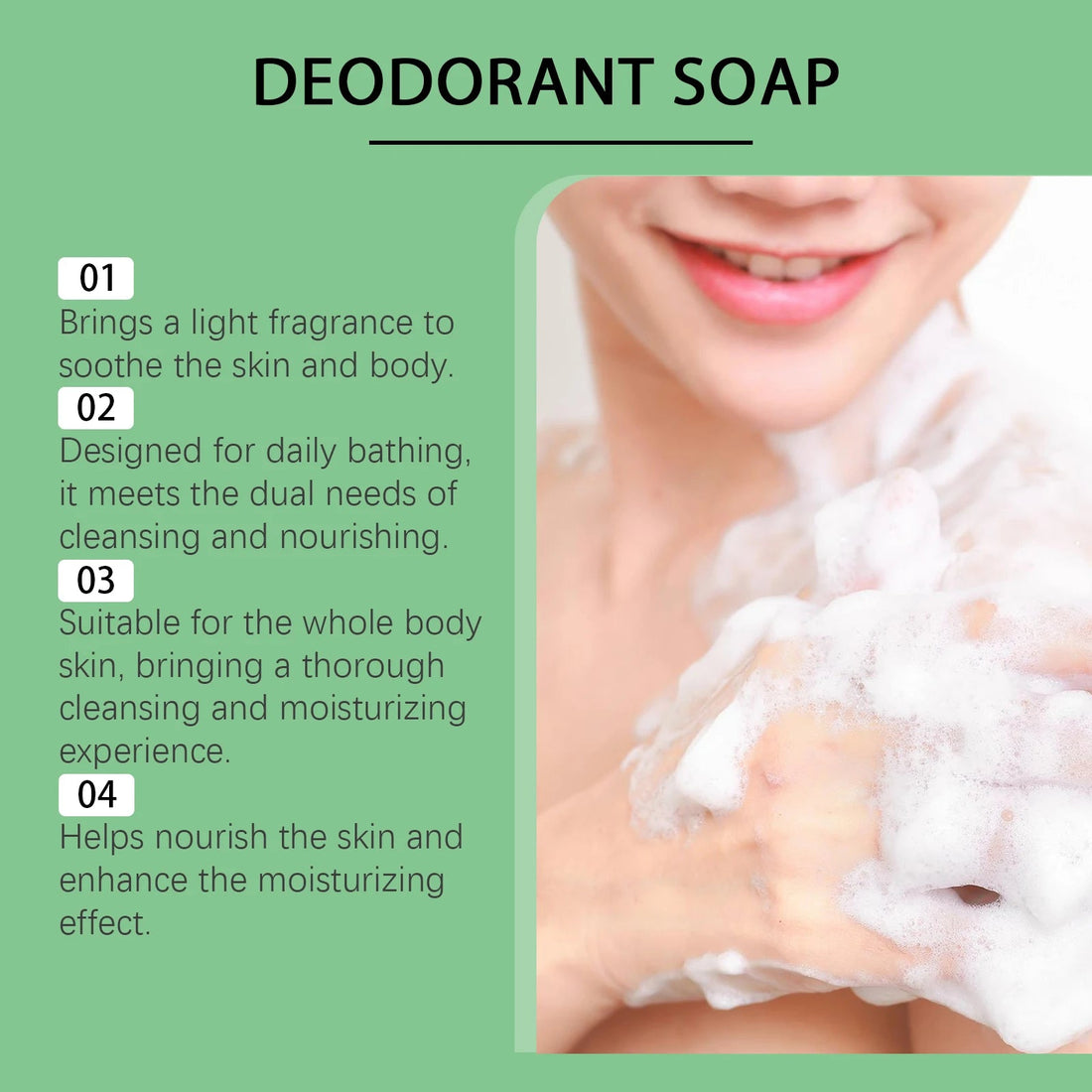 Body Bath Soap - Cleanses Body Skin, Eliminates Odors, Emits Fresh Fragrance & Creates Rich Lather Halalzen
