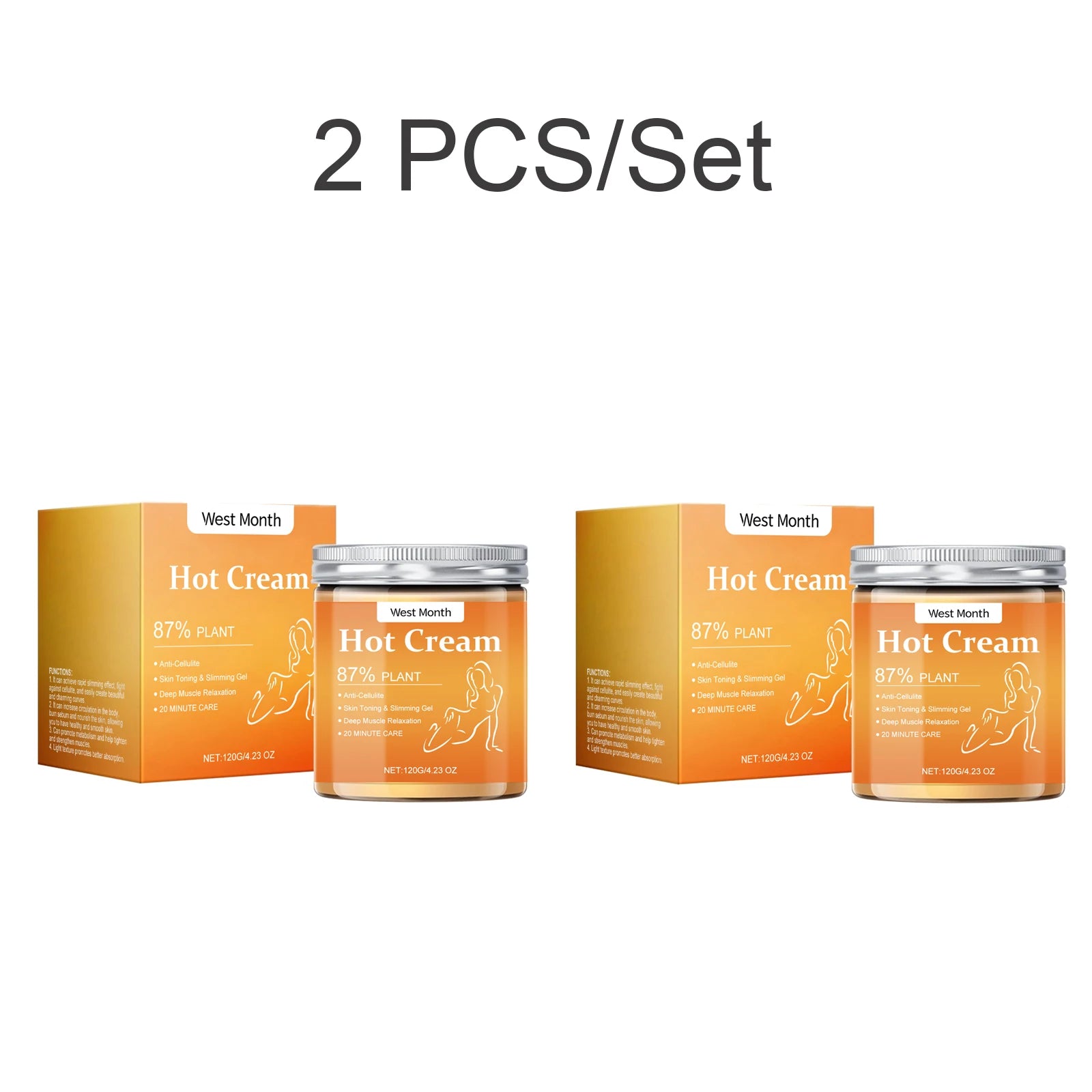 West Month Firming Body Cream Tightens Skin Boosts Elasticity Lightens Fine Lines Hydrates and Moisturizes Brightens Skin Tone
