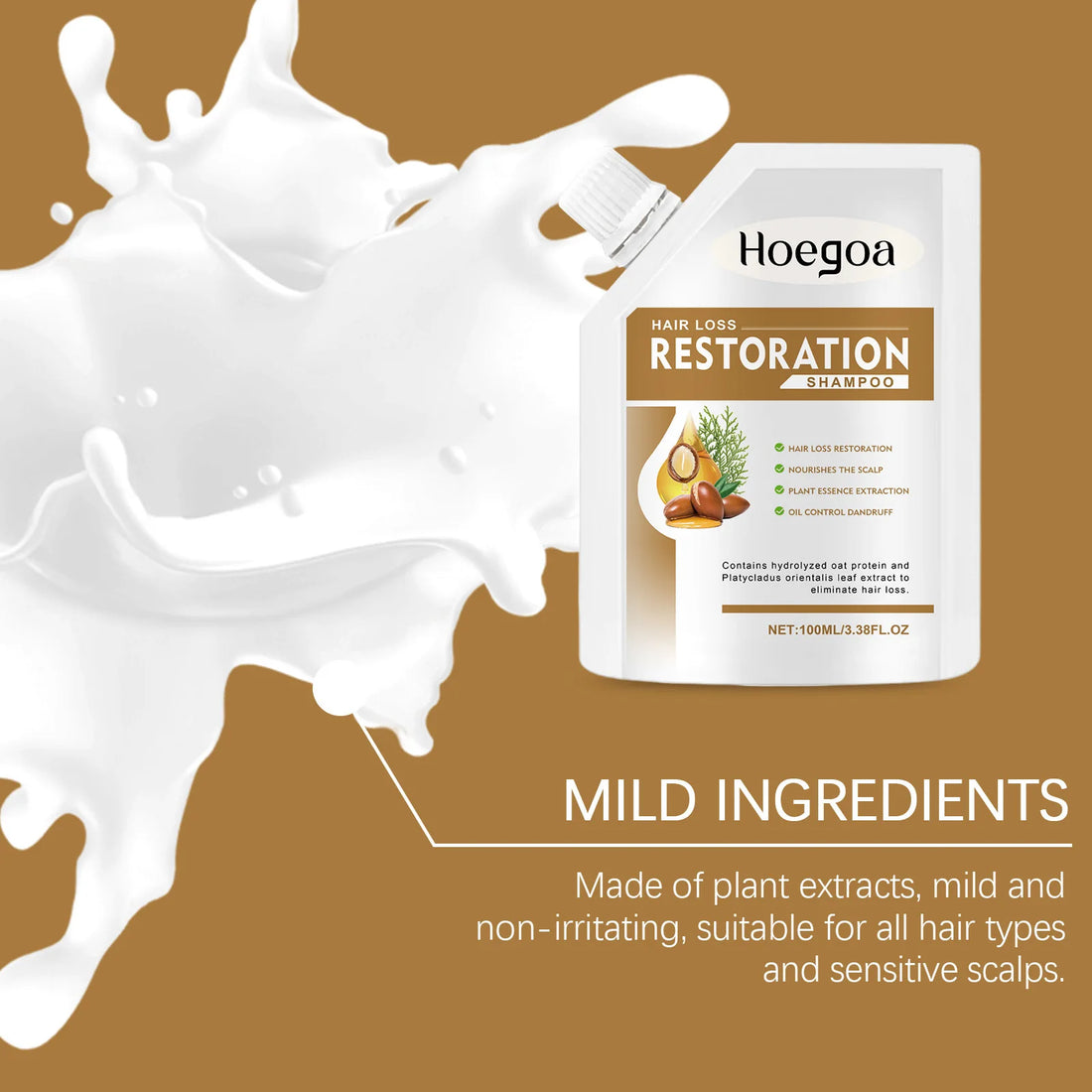 Anti Hair Loss Shampoo Deep Cleansing Scalp Strengthen Roots Improve Dryness Oil Control Fluffy Refreshing Hair Growth Shampoo