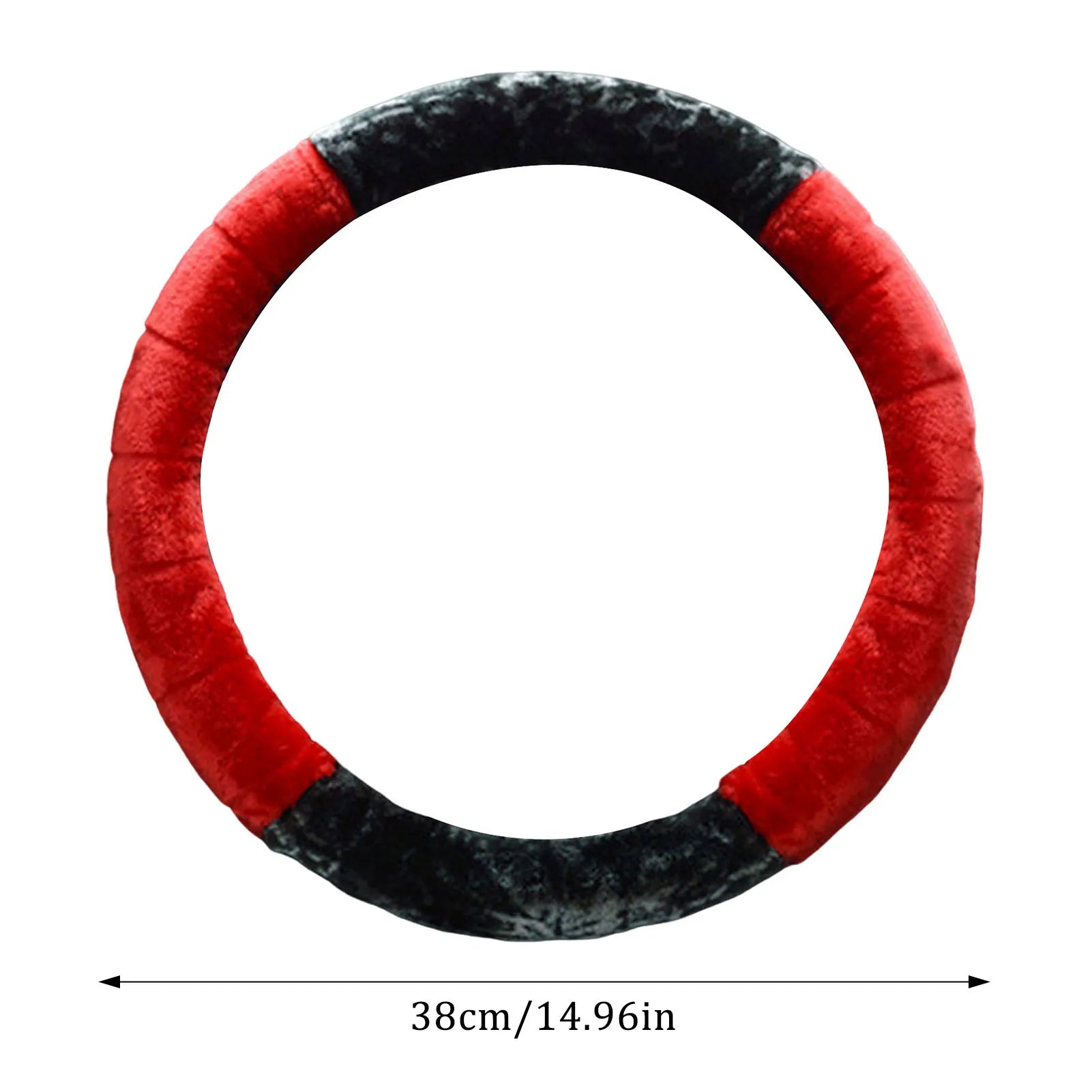 Winter Plush Steering Wheel Cover Easy to Install and Anti-slip Fluffy Wheel Protector Suitable for Car Truck Van SUV MIAO-US
