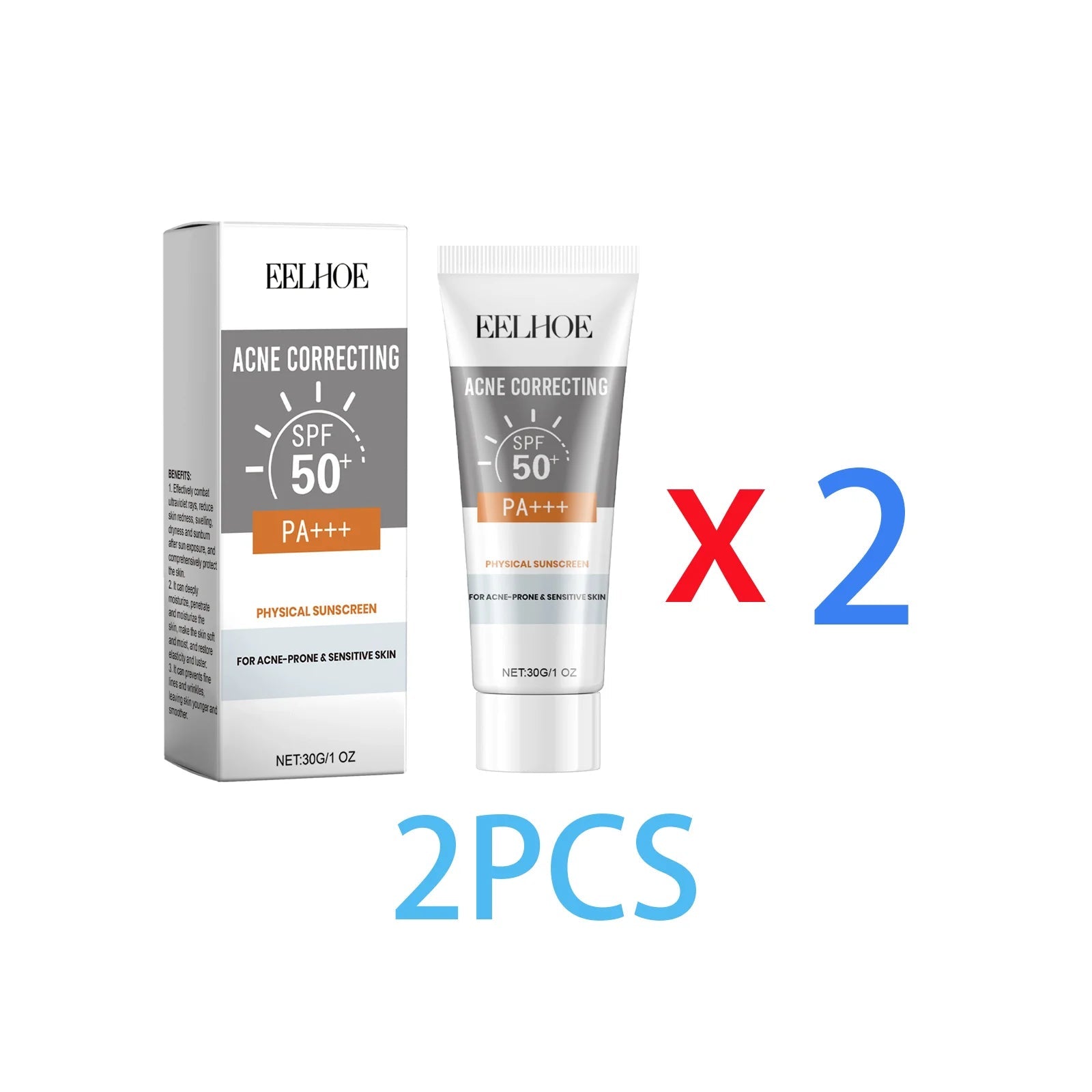 Deep Hydration Sunscreen Cream SPF 50+ UV Whitening Cream Korean Moisturizing Skin Care Tool for All Skin Type Cosmetics 30g Halalzen