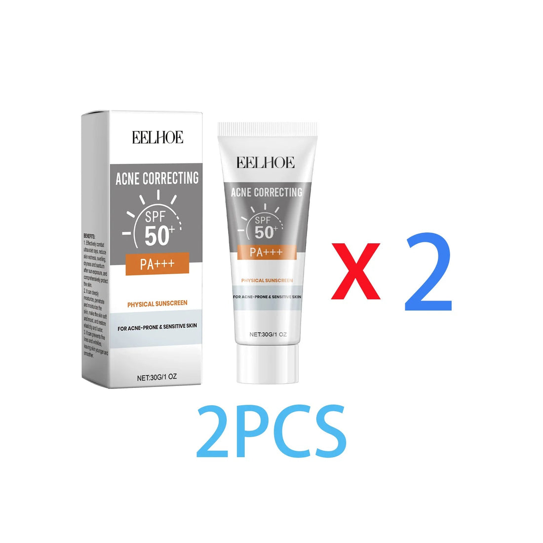Deep Hydration Sunscreen Cream SPF 50+ UV Whitening Cream Korean Moisturizing Skin Care Tool for All Skin Type Cosmetics 30g Halalzen