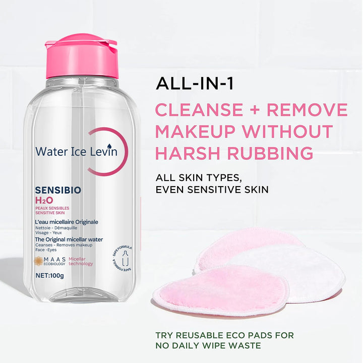 Sensibio H2O The Original Micellar Water for Sensitive Skin，Gently Cleanses, Removes Makeup，Hydrates，with Lactic Acid, Collagen Halalzen