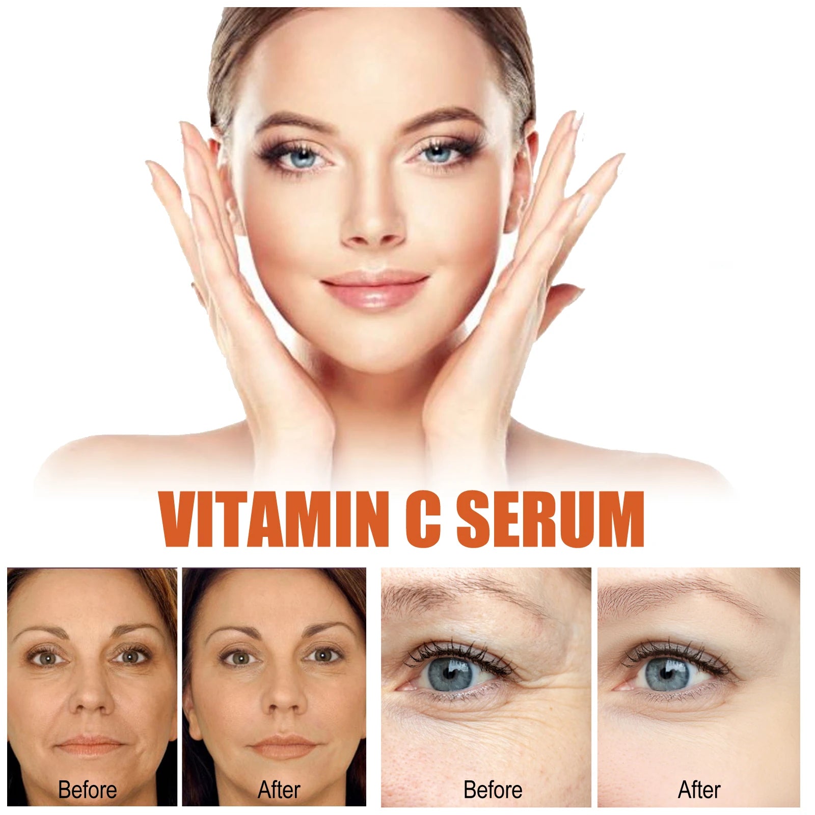 US Local 30ml Vitamin C Face Serum For Women Brightening Anti-Wrinkle Hydrating Niacinamide Ascorbic Acid Firming Lifting Soothing Repairing