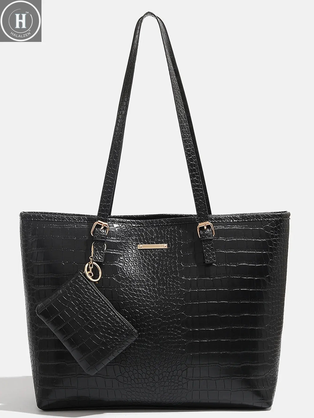 2024 Premium Handbag with Crocodile Pattern Commuting Shoulder Bag Large Capacity Tote Bag Fashion Women's Bag HALALZEN