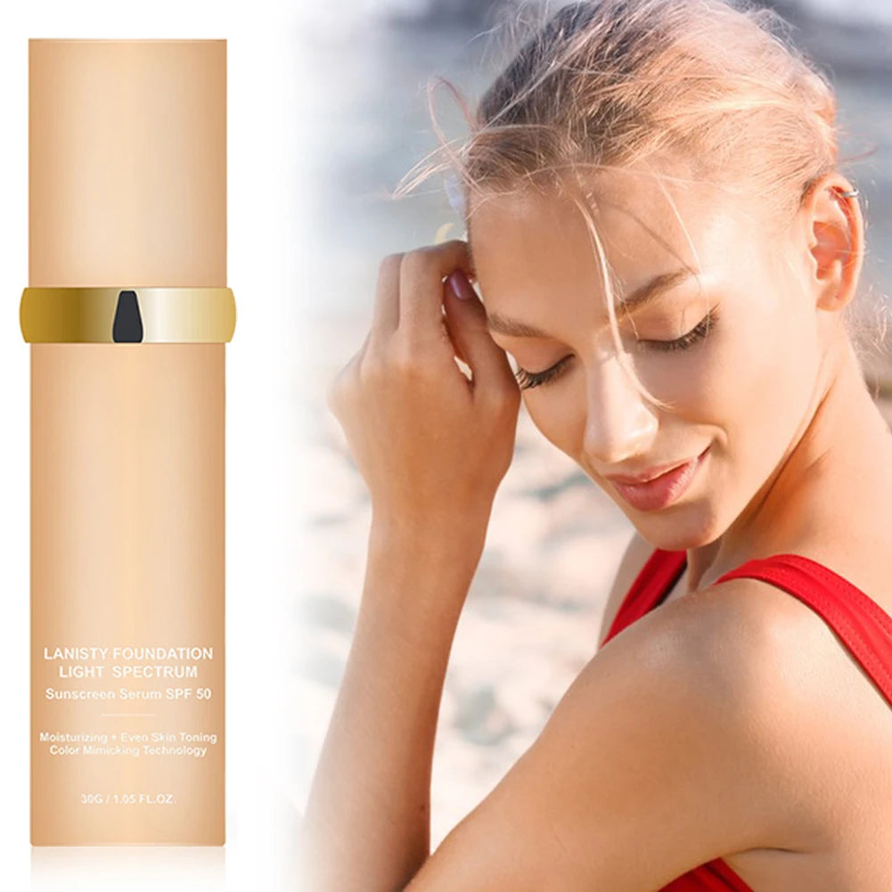 4 In 1 Color-Changing Spf50 Sunscreen Concealer Natural Base Makeup Retention Foundation For Female Woman Cosmetic Moisturizer