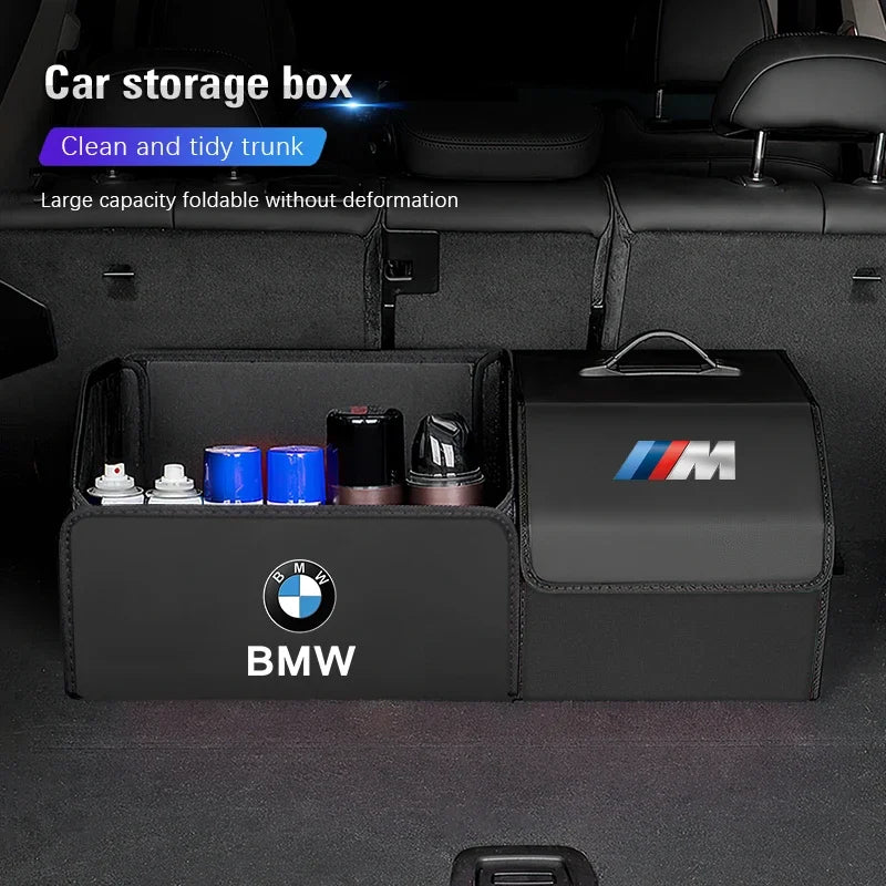 Car Trunk Storage Box High-capacity Leather Organizer Case For BMW E46 E90 E60 F30 F10 E39 E36 F20 G20 G30 E92 E87 E91 X5 E70 X3