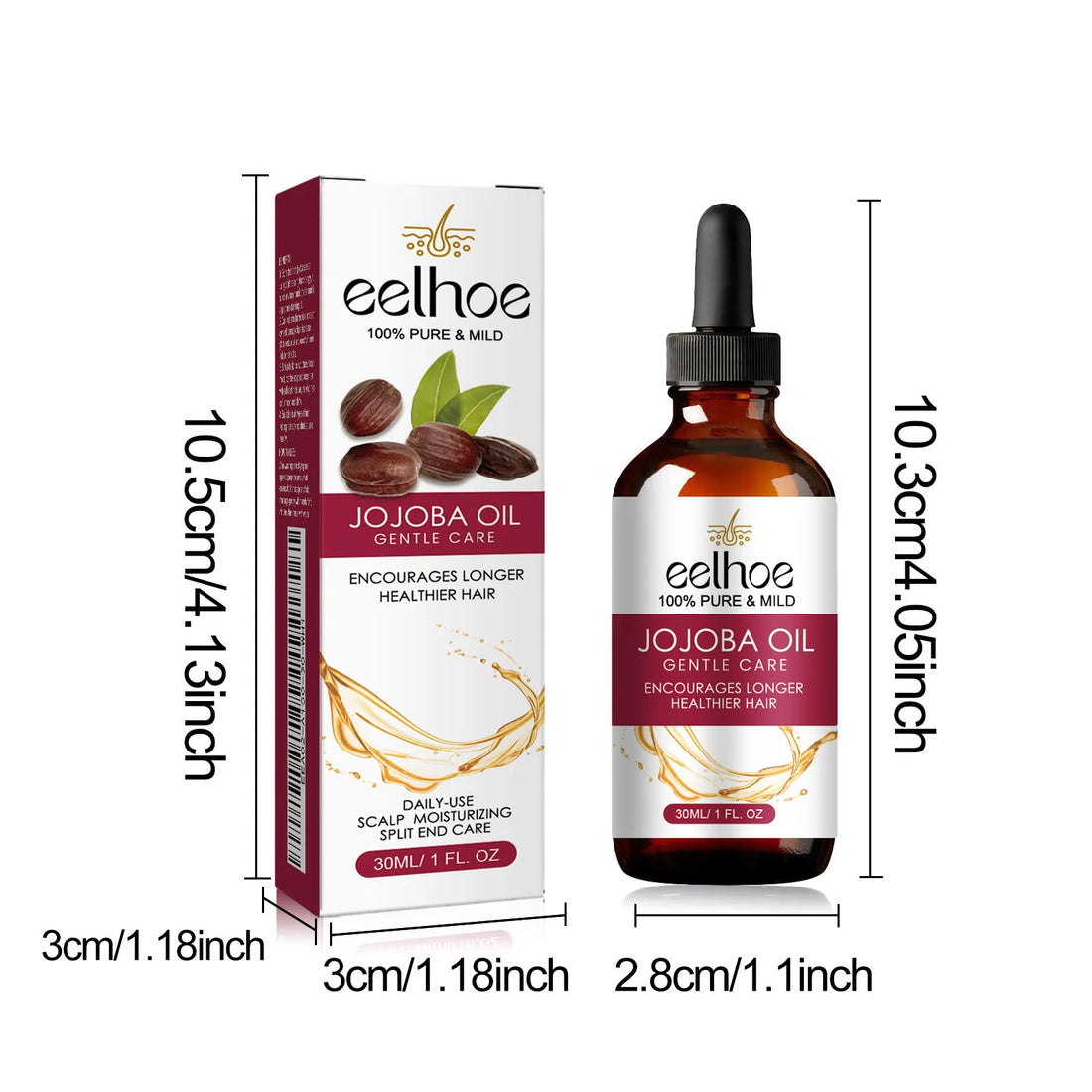 Eelhoe Jojoba Oil Hair Growth Serum Reduce Loss Scalp Treatment More Thicker Keep Regrowth Oil Control Hair Nourish Essencial Oi