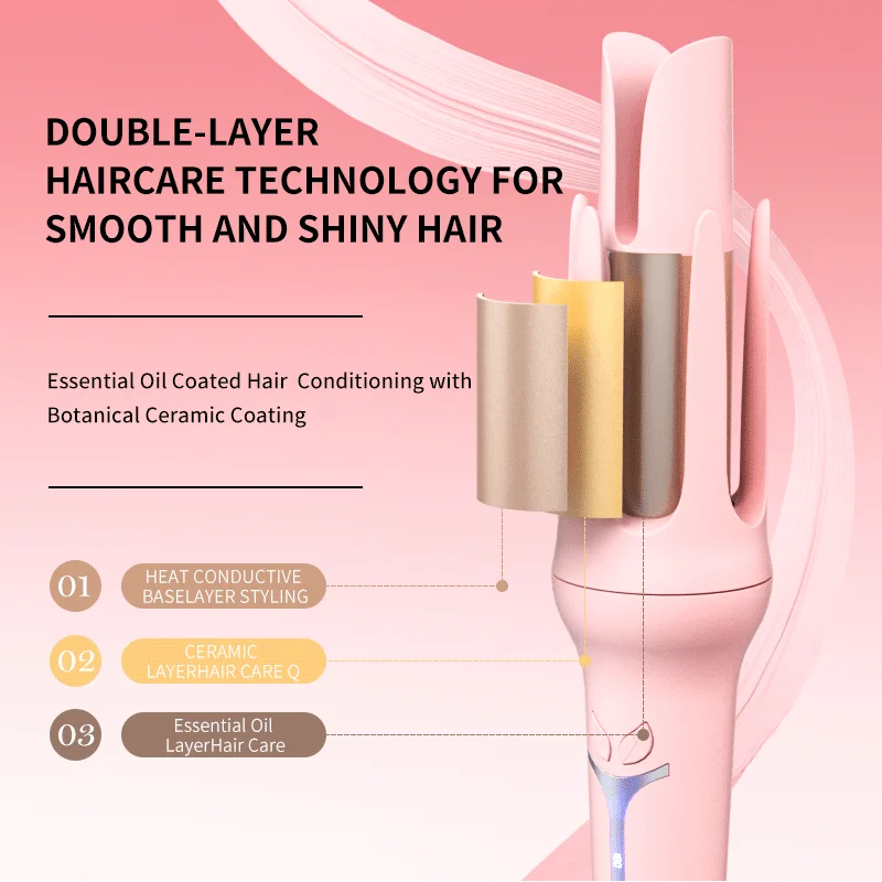 Automatic Curling Iron 32 mm Big Roll Anion  Ceramic Hair Curler 4-Speed Adjustable  Fast Heating Fashion Styling Tools Halalzen