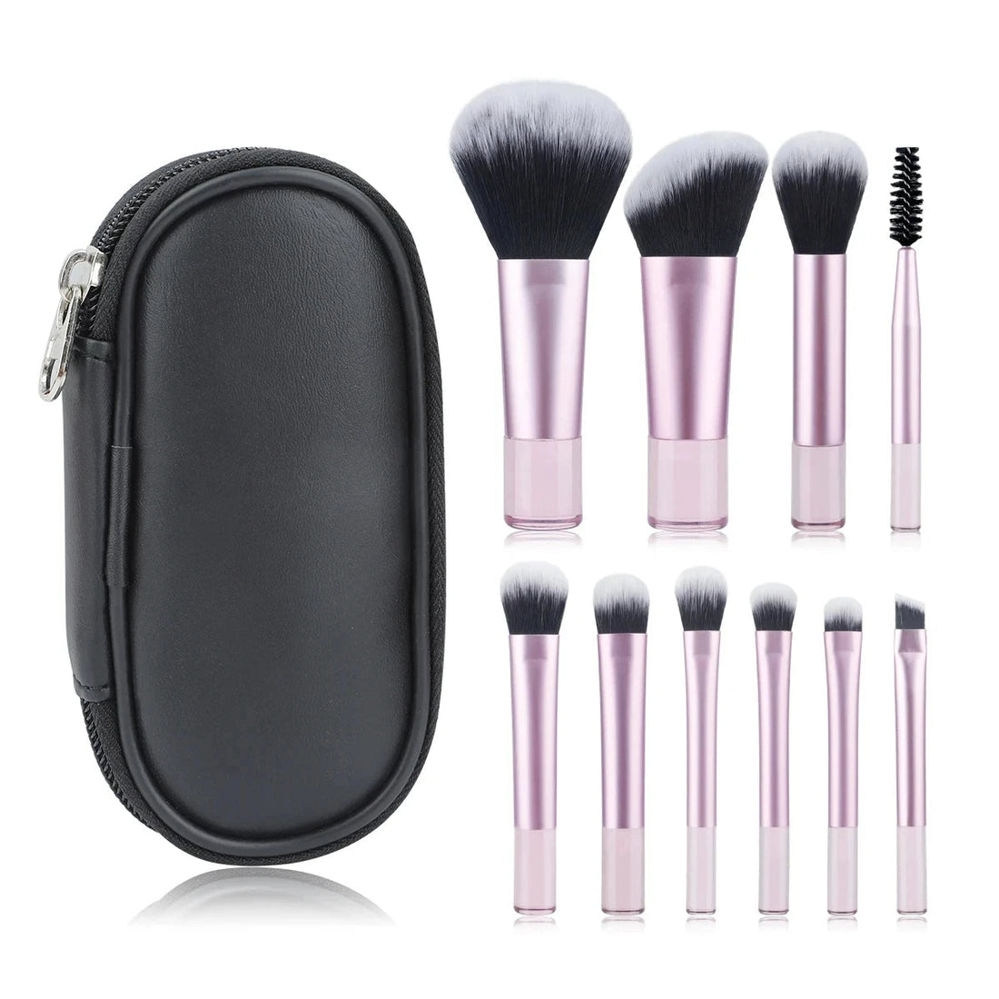 10pcs Mini Makeup Brush Set Powder Eyeshadow Foundation Blush Blender Concealer Beauty Makeup Tools Brush Professional Supplies Halalzen