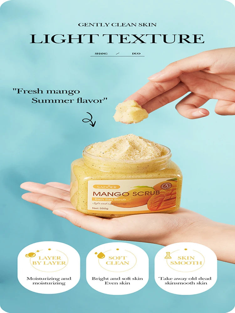 Body Scrub Face Collagen Body Wash SADOER Exfoliating Fruit Bath Salt Scrub Moisturizing Gentle Smooth Skin Refresh Cleaning Hot Halalzen
