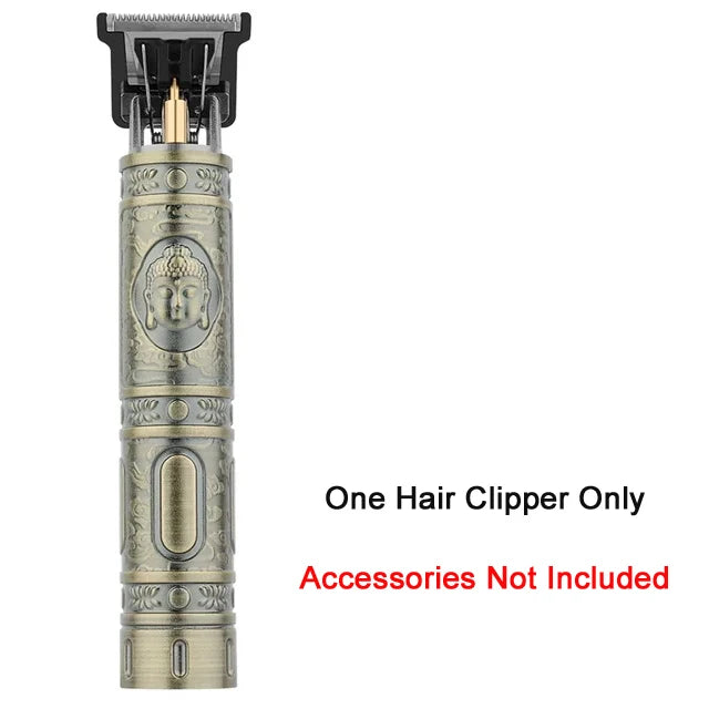 T9 Vintage Hair Trimmer USB Fast Charging Hair Cutting Machine Electric Hair Clipper Portable Shaver Barber Professional Barber Halalzen