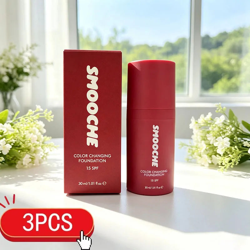 Smooche Color Changing Foundation Containing Skin Loving Ingredients Glycerin VitaminE Natural Herbal Liquid Foundation Makeup