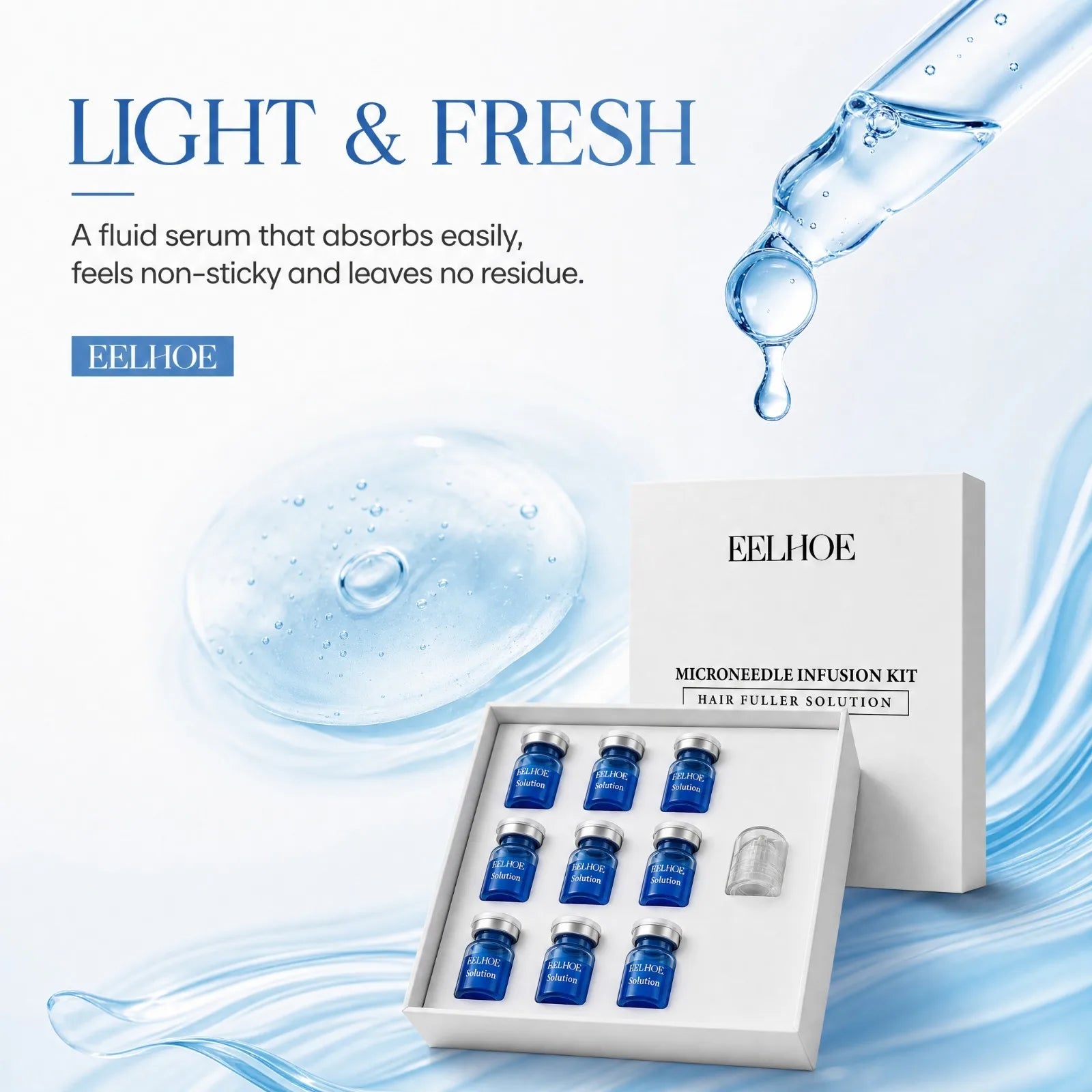 Copper Peptide Microneedle Hair Regrowth System Thicker-Looking, Healthier Hair Solution Scalp Nourishing Serum Scalp Care