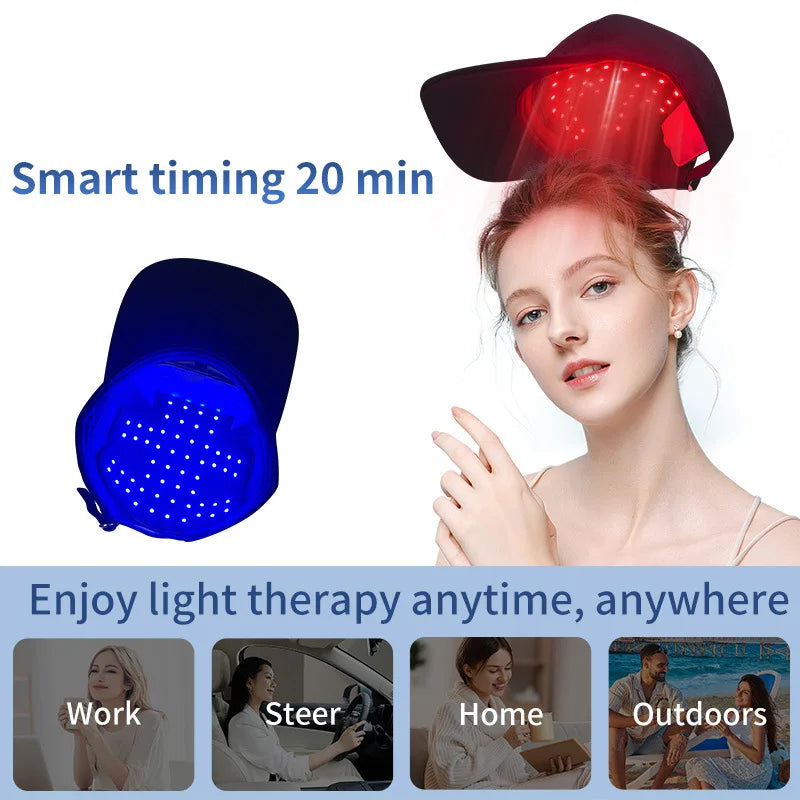 LED Red Light Therapy Cap Hair Growth Helmet Diode Hat Light Therapy Cap for Hair Regrowth and Hair Loss Treatment