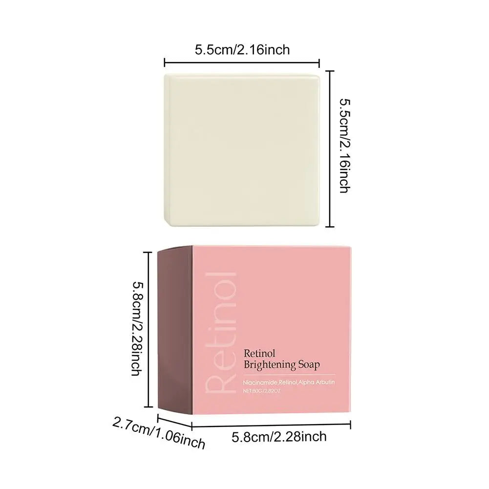Korean Retinol Brightening Spot-Removing Cleansing Soap - Deeply Cleanses Fades Dark Spots Fine Lines Repairs Skin Daily Facial