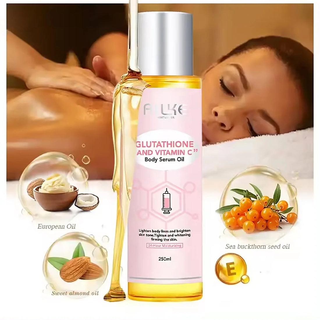 AILKE Whitening Skin Care Set, With Glutathion Vitamin C, Brighter Smoother Skin, Reduce Dark Spots, Clean Skin, Moisturizing Halalzen