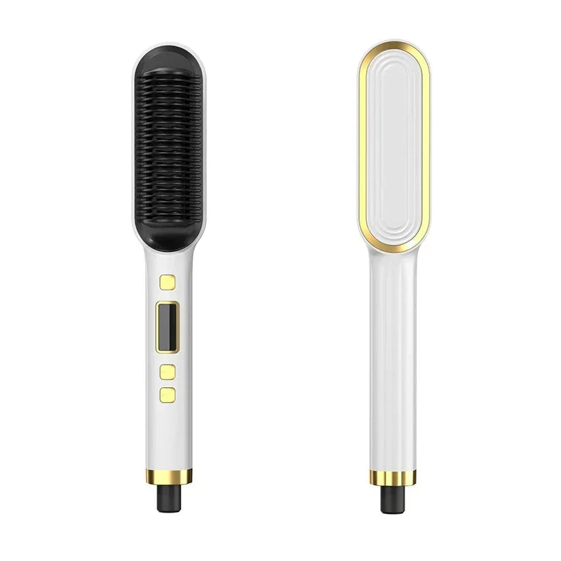 Thermostatic hair straightener Comb 5 temperature settings Straightening brush Quick heat professional hair straightening brush Halalzen