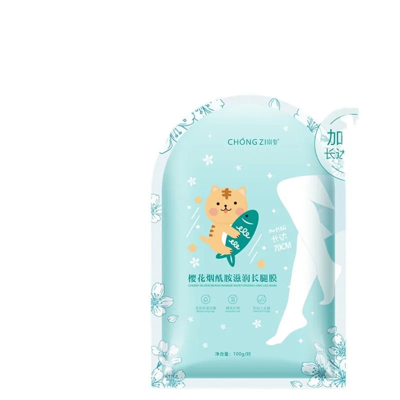 2pair 70cm Long Hand And Foot Mask Cherry Blossom Niacinamide Moisturizing Moisturizing Exfoliating Dead Skin Hand Foot Care