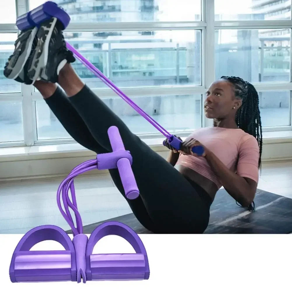 Tension Rope with Non-slip Handle Portable Slimming Waist Arm Training Yoga Pedal Puller Resistance Band Fitness Equipment