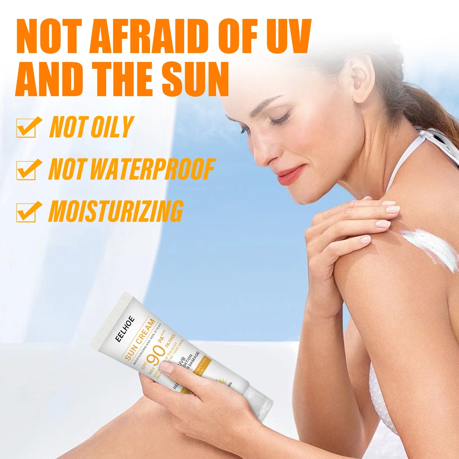 Sunscreen Spf 90 Whitening Sun Cream for Face Body Oil-control Bleaching Face Moisturizer Sunblock Skin Protective Cream