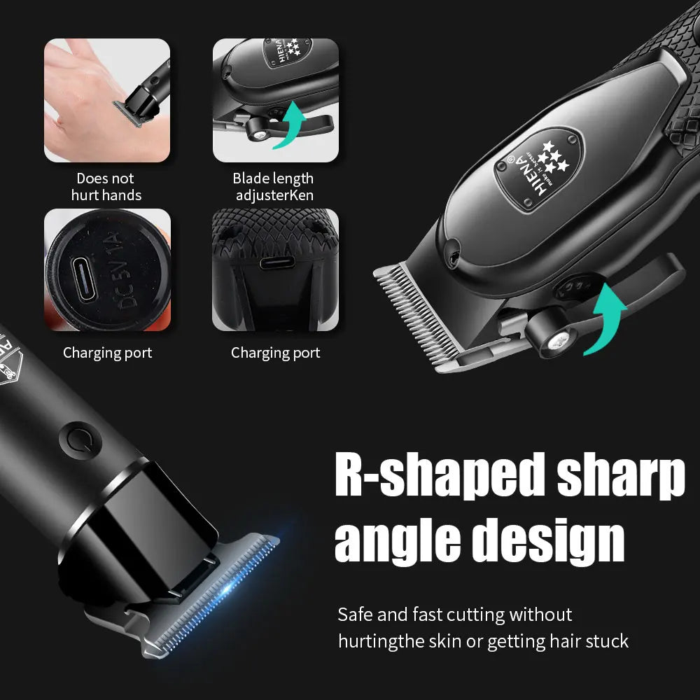 hiena Hair Clipper Kit for Men Electric Shaver Hair Trimmer Professional Cutting Machine Hair Trimmer with LCD Digital Display Halalzen