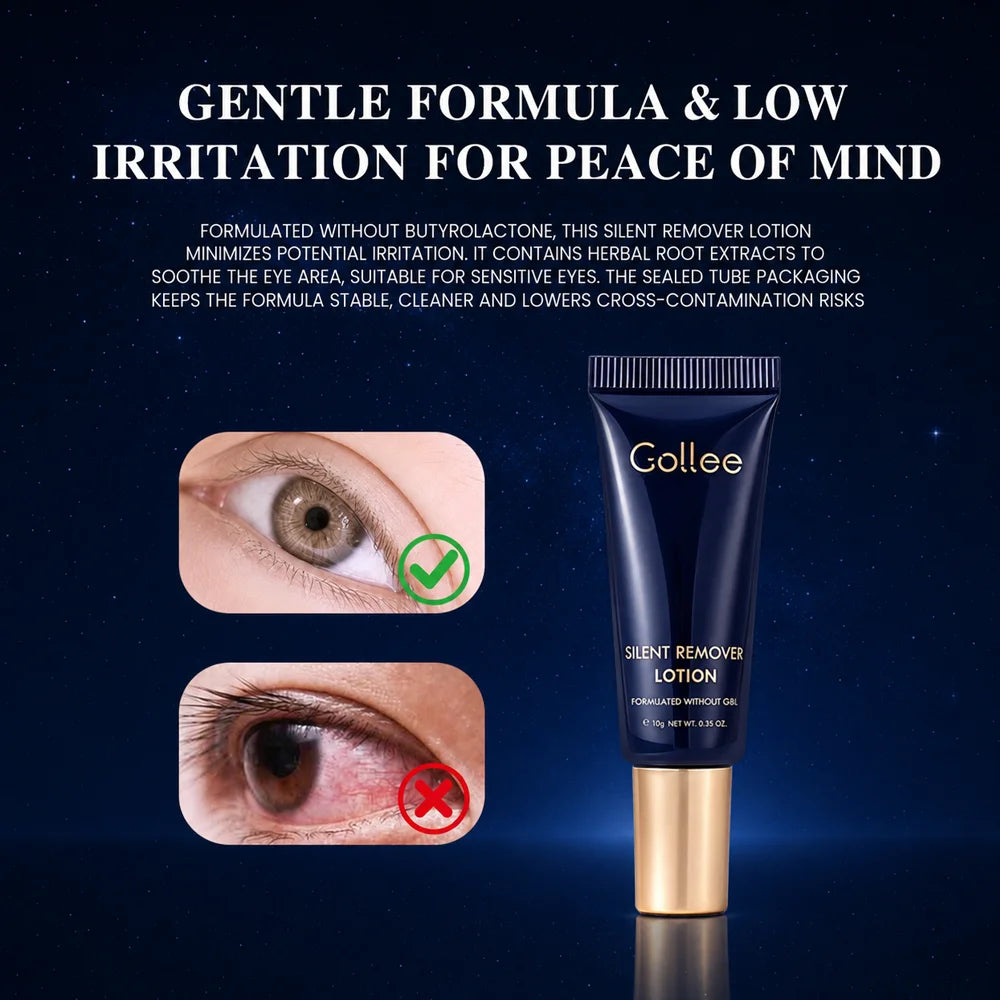 Gollee Eyelash Glue 3-6 Minute Unloading Adhesive Gentle Fragrance of Flowers Professional Remover for Lash Tools Excluding GBL