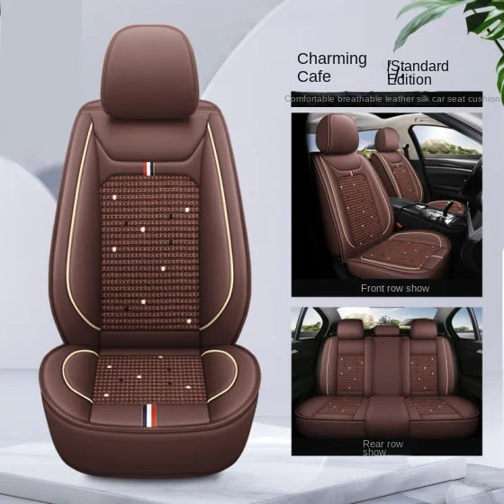 FOR Nissan Frontier car seat cover, fully covered with PU leather ice silk splicing, soft, comfortable and wear-resistant