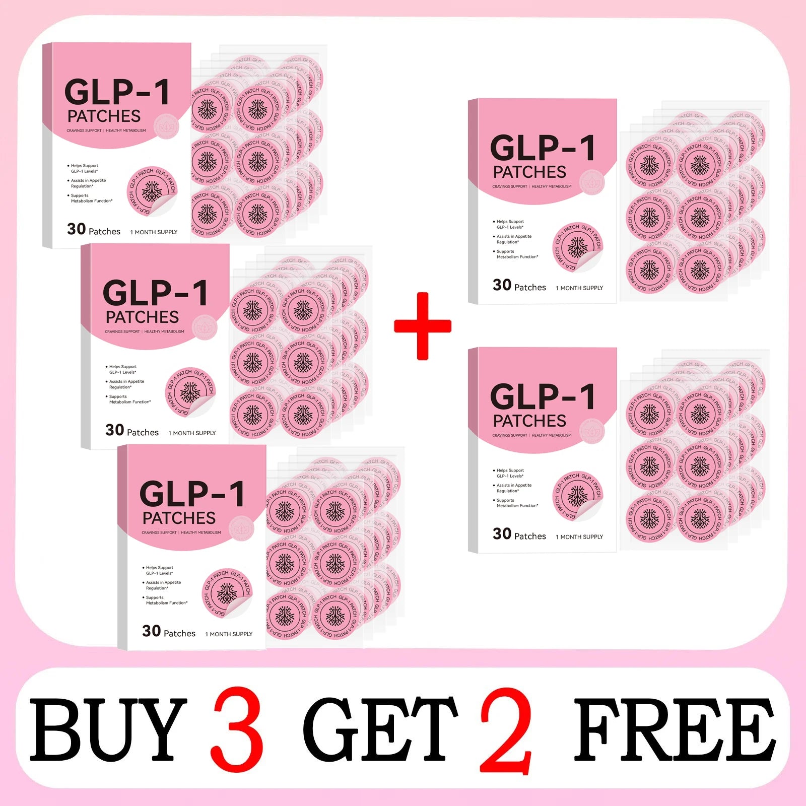 GLP-1 BODY PATCHES Original 30 pcs | Made from pure plants for appetite control | metabolism support | maintain energy