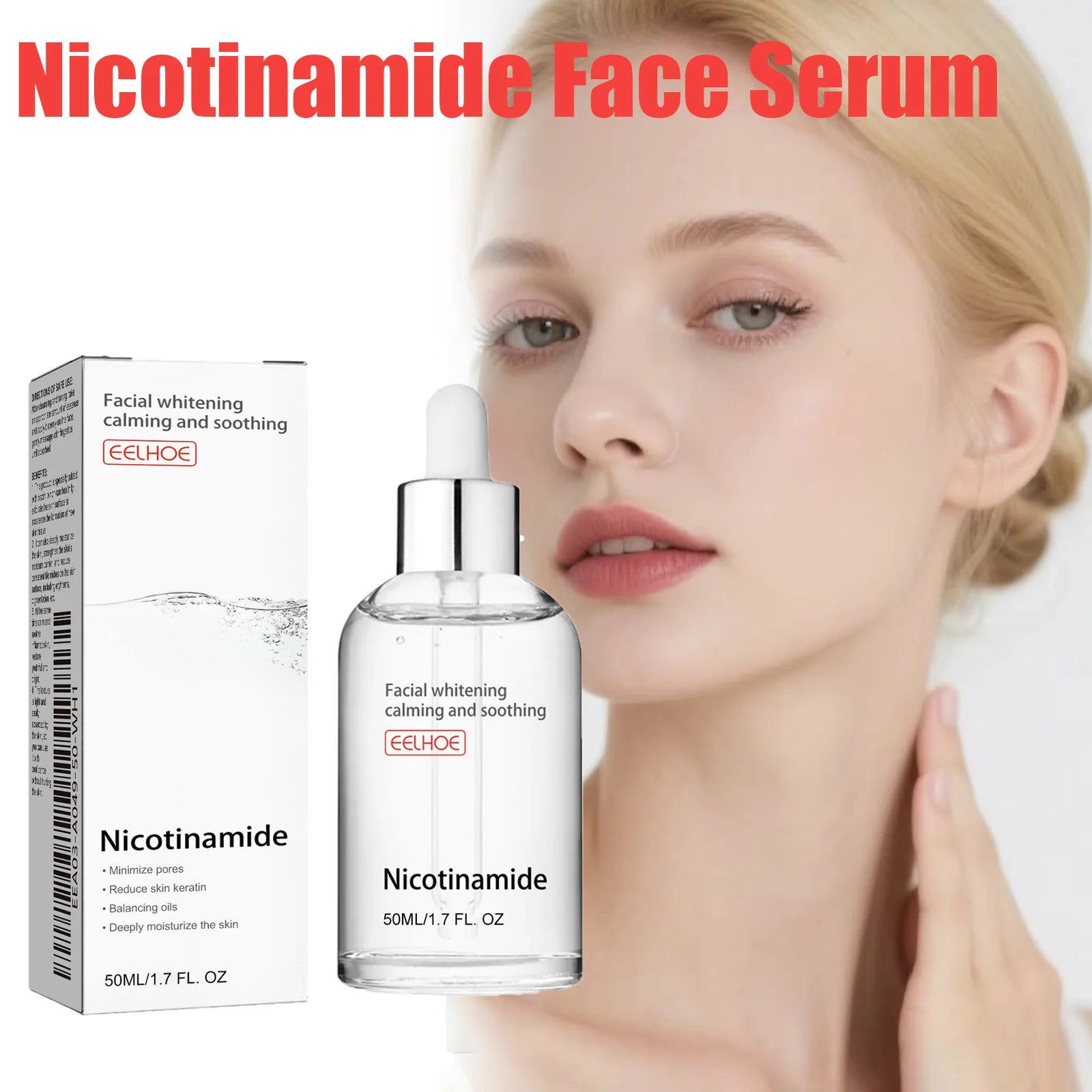 Niacinamide Face Serum Brightening Lighten Dark Spots Acne Marks Fade Blemishes Pigmentation Moisturizing Facial Essence