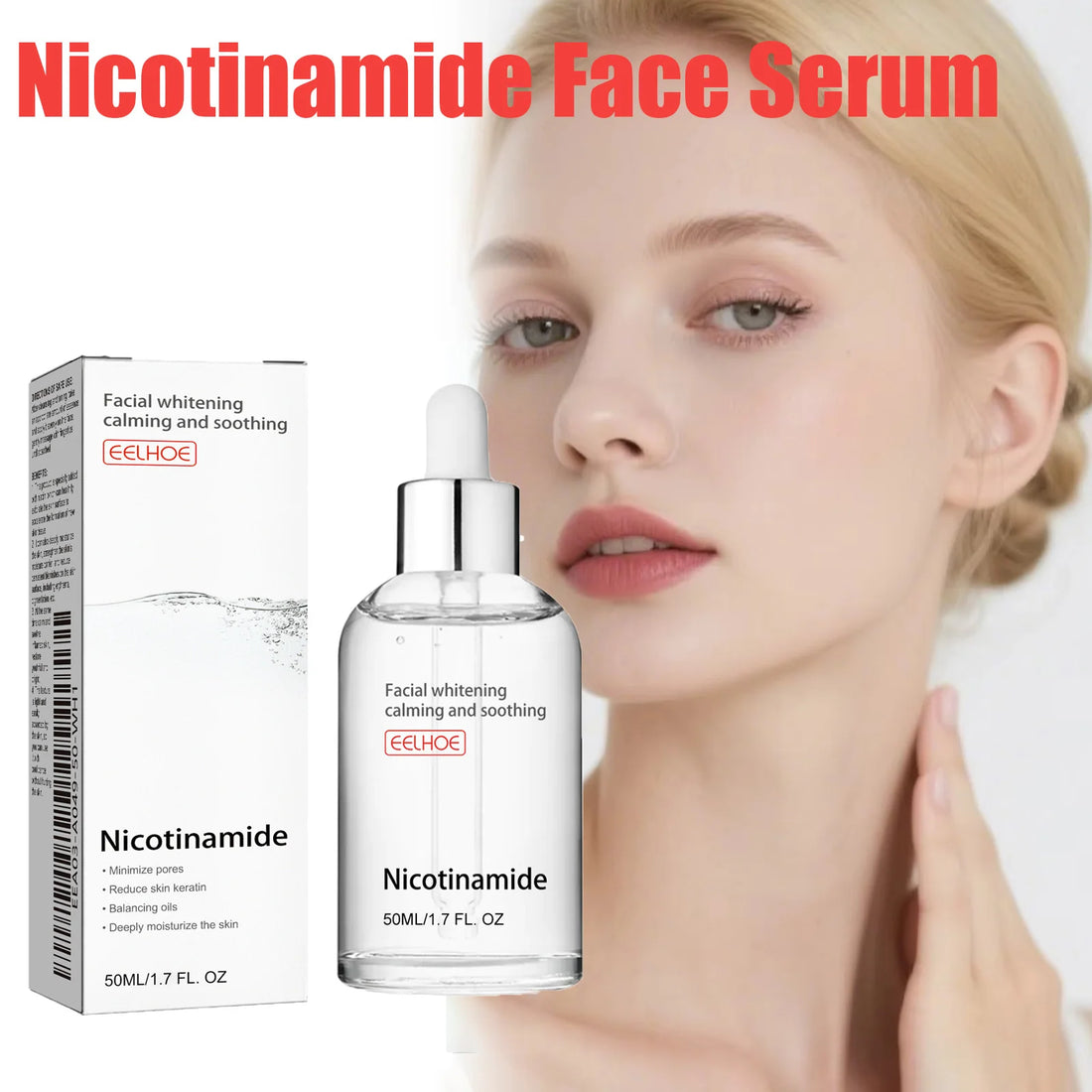 Niacinamide Face Serum Brightening Lighten Dark Spots Acne Marks Fade Blemishes Pigmentation Moisturizing Facial Essence