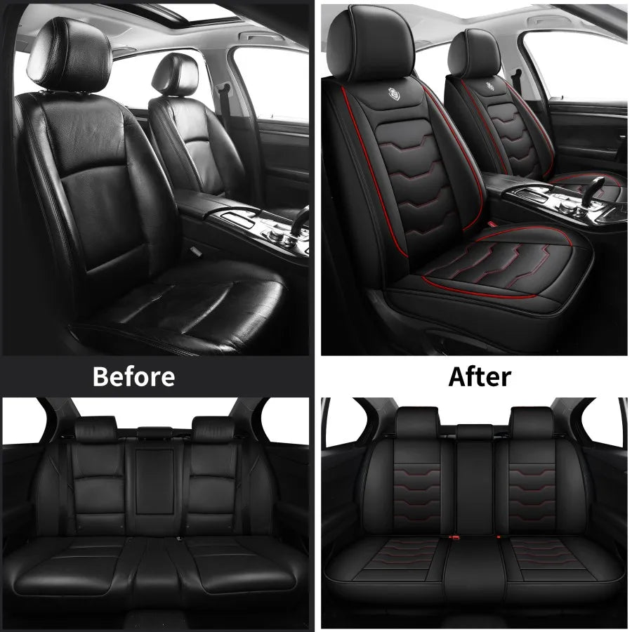 Full car 5-seat set car seat cover, suitable for Toyota Corolla 1997-2006, waterproof PU leather, full-surround protection desig